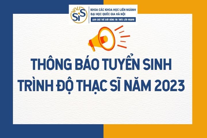 Thông báo tuyển sinh trình độ Thạc sĩ năm 2023